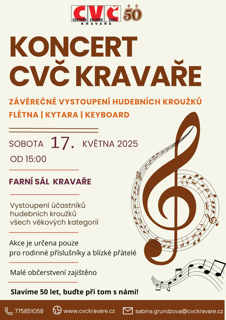Koncert kroužků CVČ Kravaře