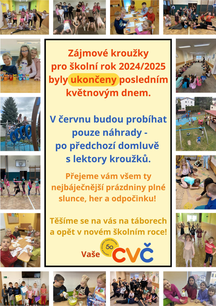 Ukončení zájmových kroužků