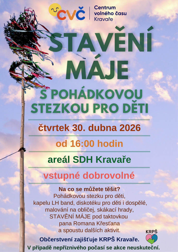 Stavění máje s pohádkovou stezkou