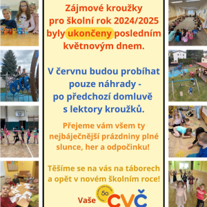 Ukončení zájmových kroužků