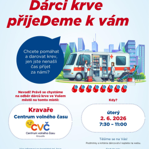 Darování krve v CVČ Kravaře
