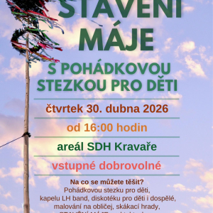 Stavění máje s pohádkovou stezkou