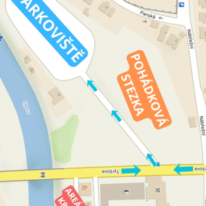 Parkování na akci Stavění máje s Pohádkovou stezkou